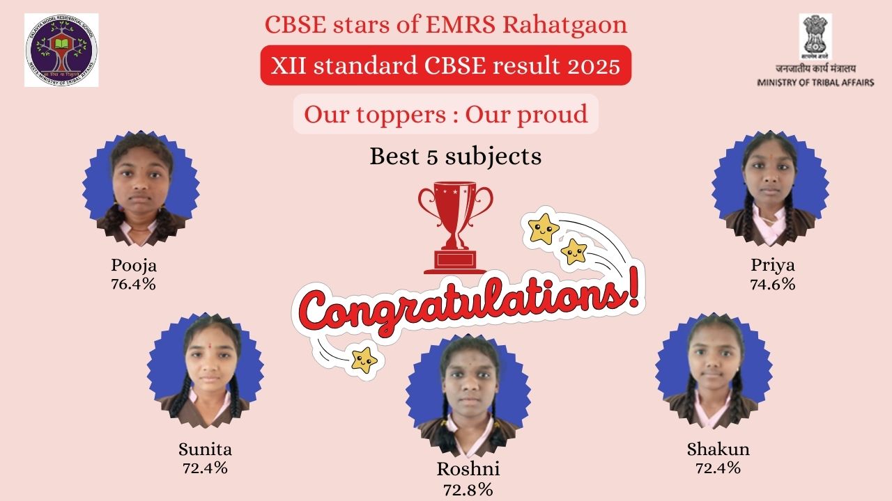 Class 12 CBSE Stars of EMRS Rahatgaon